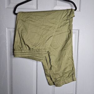 J Crew Point Sur seaside pant, olive green pull on jogger, size 16, 100% Cotton